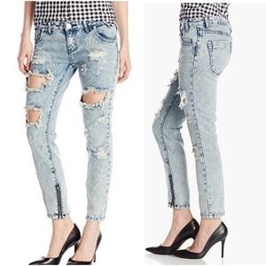 NWT One Teaspoon Trashed Free Birds Jeans in 1966 color
